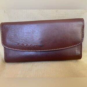 Coach Dark Brown Leather Wallet‎